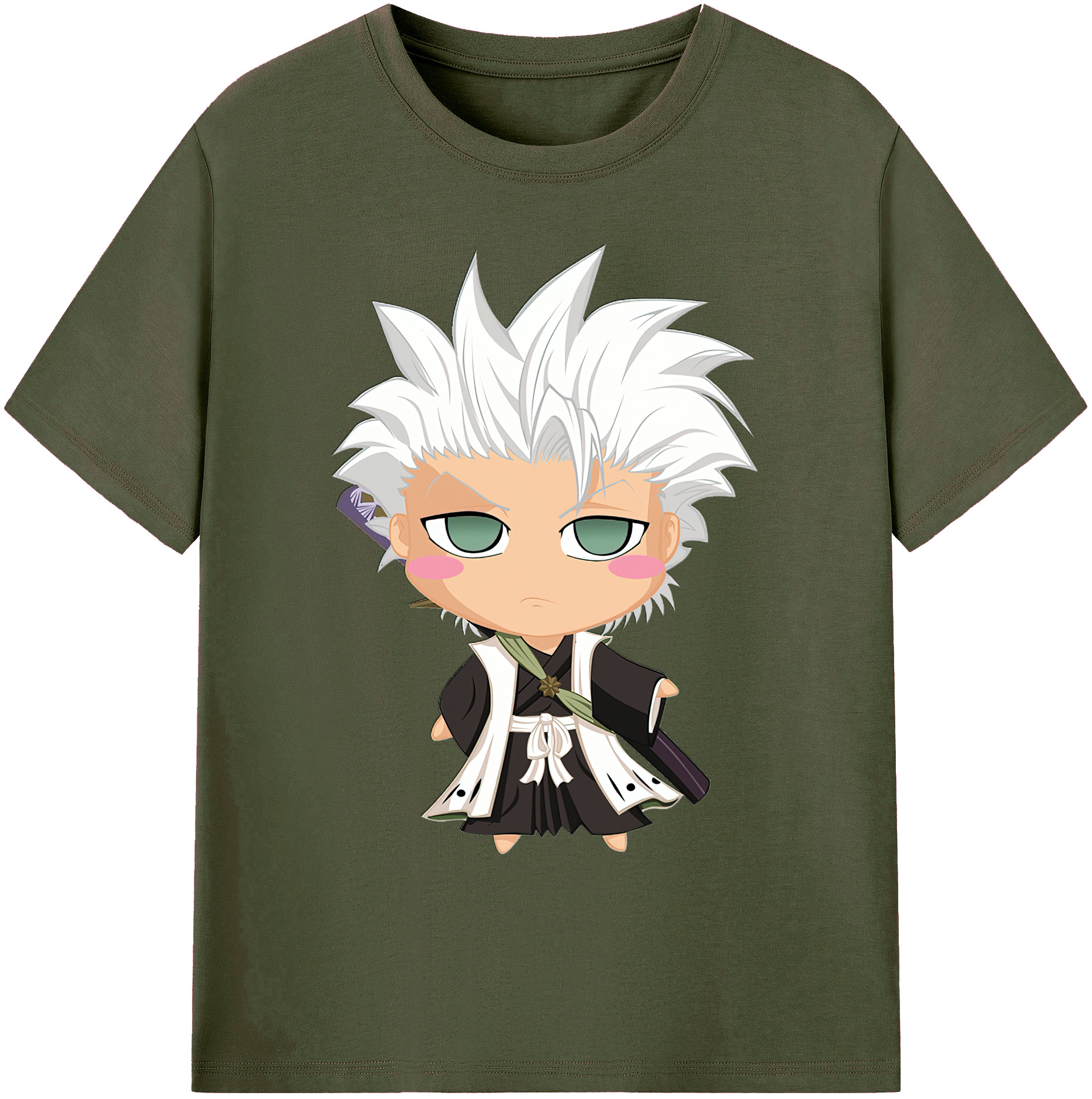 （画像用） ブリーチ 日番谷冬獅郎（ひつがや とうしろう） BLEACH Hitsugaya Toushirou 綿100％ メンズ半袖Tシャツ｜肌触りやわらか＆通気性